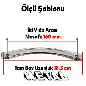 Mobilya Mutfak Dolabı Çekmece Kapı Dolap Kapak Kulpu Kulbu Krom 128 Mm Çekme Metal Kulp