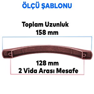 Mobilya Banyo Mutfak Dolabı Çekmece Dolap Kapak Kulpu Kulbu Antik Bakır 128 Mm Metal Kulp
