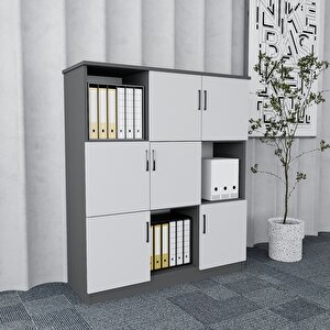 Vest 7'li Ofis Takımı Model 1 Füme Beyaz Montaj Dahil