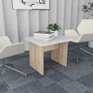 Oliver 5'li Ofis Takımı Model 4 Meşe Beyaz Montaj Dahil