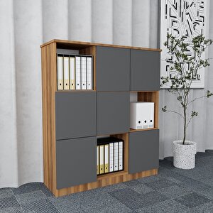 Vest 7'li Ofis Takımı Model 1 Ceviz Füme Montaj Dahil