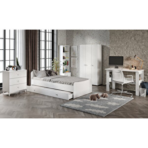 Selen Çocuk Odası Takımı Beyaz - 5 Parçalı Tamamı 1. Kalite Mdf