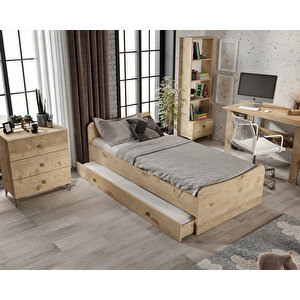 Selen Çocuk Odası Takımı Meşe - 5 Parçalı Tamamı 1. Kalite Mdf