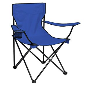 Katlanır Kamp Piknik Sandalyesi - Bardaklıklı - (dy.001) - Lacivert - Taşıma Çantalı
