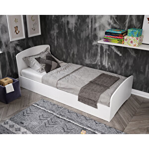 Soft Tek Kişilik Mdf Karyola  Beyaz - 90 Cm X 190 Cm Yataklarla Uyumlu