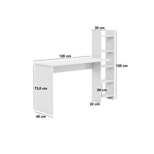 Kitaplıklı Fonksiyonel Çalışma Masası