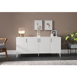 Sigma Çok Amaçlı Beyaz Mdf Konsol - Tamamı 1. Kalite Mdf