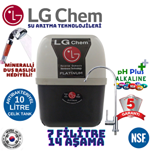 Lg Chem Platinum  Siyah-Beyaz 10 Li̇treli̇k 14 Aşamali 7 Filitreli Su Aritma Ci̇hazi Duş Başliği Hedi̇yeli̇.