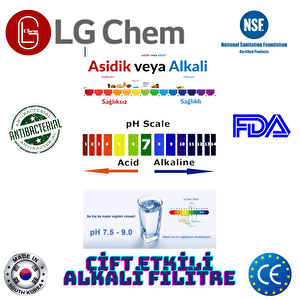Lg Chem Platinum  Siyah-Beyaz 10 Li̇treli̇k 14 Aşamali 7 Filitreli Su Aritma Ci̇hazi Duş Başliği Hedi̇yeli̇.