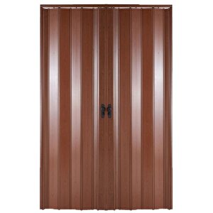 Akordiyon Kapı  162 X 212 Ceviz Camsız  12mm Çift Açılım Katlanır Akordeon Pvc 162x212 cm