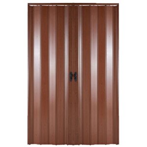 Akordiyon Kapı  162 X 233 Ceviz Camsız  12mm Çift Açılım Katlanır Akordeon Pvc 162x233 cm