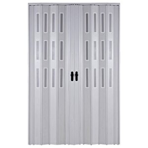 Akordiyon Kapı  147 X 227 Akçaağaç Camlı  12mm Çift Açılım Katlanır Akordeon Pvc 147x227 cm