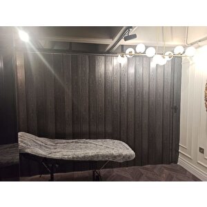 Sarpaş Akordiyon Kapı  267 X 239 Karaağaç Camsız  12mm Çift Açılım Katlanır Akordeon Pvc
