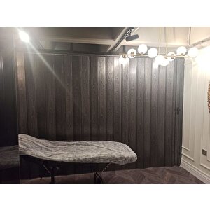 Sarpaş Akordiyon Kapı  132 X 180 Karaağaç Camsız  12mm Çift Açılım Katlanır Akordeon Pvc