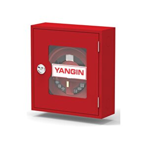 1" Tek Kapakli Cam Kapak 30 Mt Hortumlu 0.90 Mm Yangin Dolabi Tse' Li  Siva Üstü Alperen