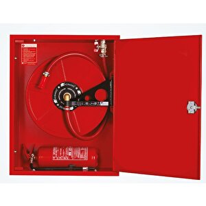 1" Di̇k Kapakli Saç Kapak 30 Mt Hortumlu 0.90 Mm Yangin Dolabi Tse' Li  Siva Üstü Alperen