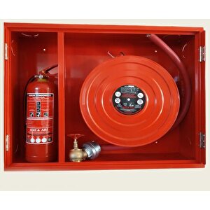 2" İki̇ Kapakli Saç Kapak 25 Mt Hortumlu 0.90 Mm Tüp Kabi̇nli̇yangin Dolabi Tse' Li  Siva Üstü Alperen