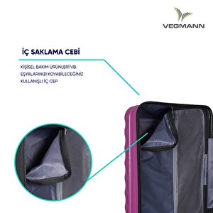 Vegmann Delphin Serisi Violet Büyük Boy Valiz,bavul