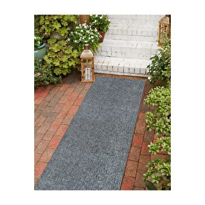 Yıkanabilir Kaymaz Tabanlı Briella Kesme Rulo Halı Yolluk Gri-krem 150x500 cm