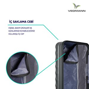 Vegmann Delphin Serisi Antrasit Orta Boy Valiz
