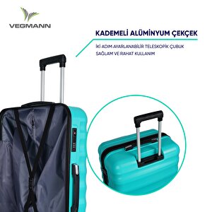 Vegmann Delphin Serisi Su Yeşili Kabin Boy Valiz , Bavul