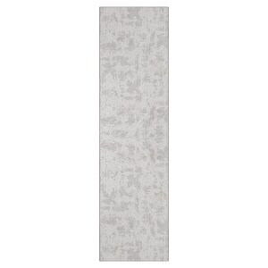 Yıkanabilir Kaymaz Tabanlı Violin Embos Kesme Rulo Halı Yolluk Gri 150x700 cm