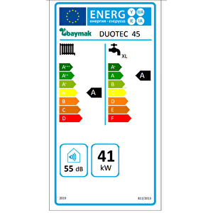 Baymak Duo Tec Premix 45/45 Kw (38.000 Kcal) Tam Yoğuşmalı Kombi