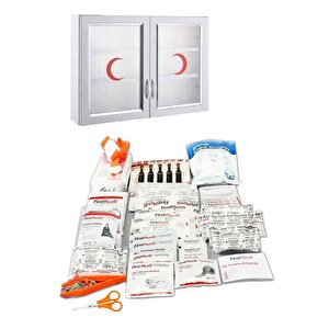 2 Kapaklı Pvc Ecza Dolabı Ve Acil Durum Ilk Yardım Seti