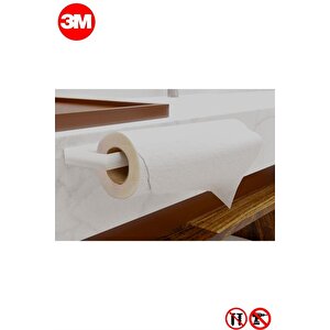 Metal Beyaz Yapışkanlı Kağıt Havluluk Yapışkanlı Havlu Askılığı, Banyo Askısı Yapışkanlı Havluluk Ve Peçetelik 3m Yapışkanlı Tasarım