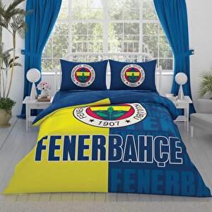 Fenerbahçe Parçalı Logo Çift Kişilik Nevresim Takımı