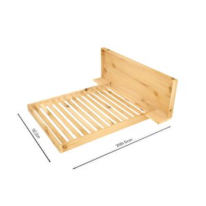 Velena Masif Ahşap Karyola Naturel