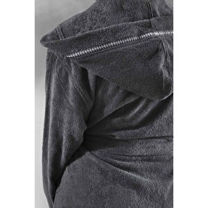 Profundo Robe Space - Ekstra Yumusak, Modern Ve Özel  Tasarım %100 Pamuk Unisex Kapüşonlu Bornoz