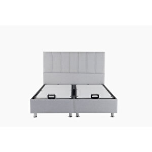 Kubanlife Miles Baza Ve Başlık Seti,Açık Gri, 120x200