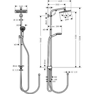 Hansgrohe Crometta E240 Duş Kolonu
