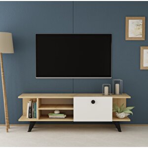 Smart Tv Ünitesi Tv Sehpası Safirmeşe Beyaz