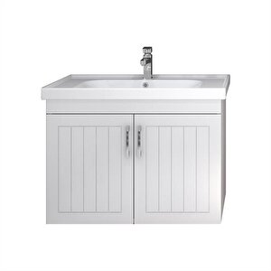 Turkuaz Frame Etajerli Lavabo 80*45 Cm Ve Lotus 80 Alt Modülü