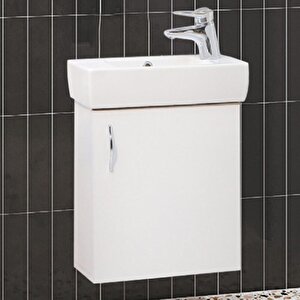 Denko Minica 50 Cm Mdf Beyaz Banyo Dolabı Takımı