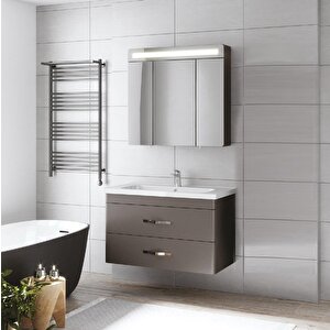 Denko Girne 90 Albatros Gri Banyo Dolabı Takımı