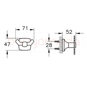 Vitra Base 400 Askı A44122 Tekli - Krom
