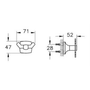 Vitra Base 400 Askı A4412236 Tekli - Mat Siyah