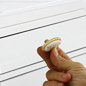 Palmira Düğme Dolap Kulpu Mobilya Mutfak Çekmece Kapak Kulp Kulbu Gold Metal Kulp Tek Vidalı