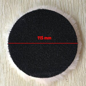 Pasta Cila Polisaj Parlatma Yünü Pedi Keçesi Süngeri+115 Mm Cırt Taban+matkap Aparatı (3'lü Set)