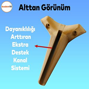 Aspen 6'lı Set Mobilya Tv Ünitesi Çekyat Koltuk Kanepe Destek Ayağı 20 Cm Koyu Ceviz Baza Ayak M8