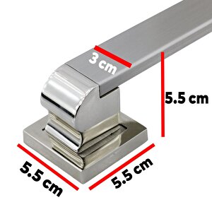 Bersel Çekme Kolu Çelik Kapı Dış Kapı Kolu Tutma Kulbu Saten Kulp 60 Cm