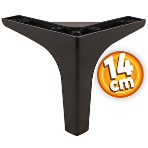 Sedef 6'lı Set Mobilya Tv Ünitesi Çekyat Koltuk Kanepe Destek Ayağı 14 Cm Siyah Baza Ayak M8 Destek