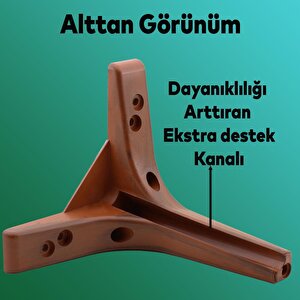 Sedef 6'lı Set Mobilya Tv Ünitesi Konsol Koltuk Kanepe Destek Ayağı 17 Cm Ahşap Desenli Ayakları