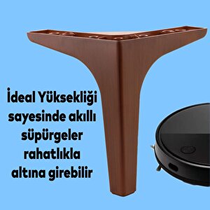 Sedef 6'lı Set Mobilya Tv Ünitesi Konsol Koltuk Kanepe Destek Ayağı 17 Cm Ahşap Desenli Ayakları