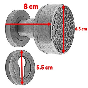 Linda Dış Kapı Tokmağı Topuzu Kolu Metal Tokmak Antik Sarı Kapı Kolu Yale Sağa Sola Uygun 1 Takım