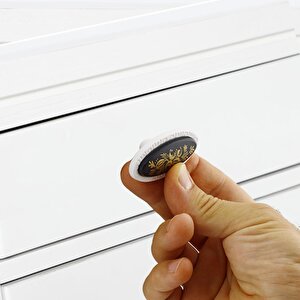 Palmira Dolap Kulpu Mobilya Mutfak Çekmece Kapak Kulp Kulbu Beyaz Renk Metal Kulp