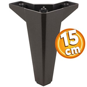 Sedir 6'lı Set Mobilya Tv Ünitesi Çekyat Koltuk Kanepe Destek Ayağı 15 Cm Siyah Baza Ayakları